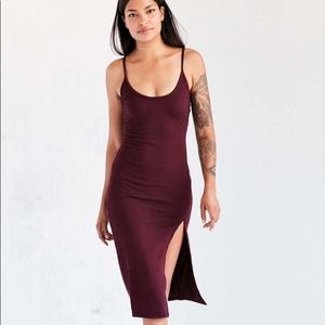 Urban Outfitters Maroon Thigh Split Dress